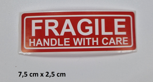 25 Stk. Aufkleber "FRAGILE CARE"