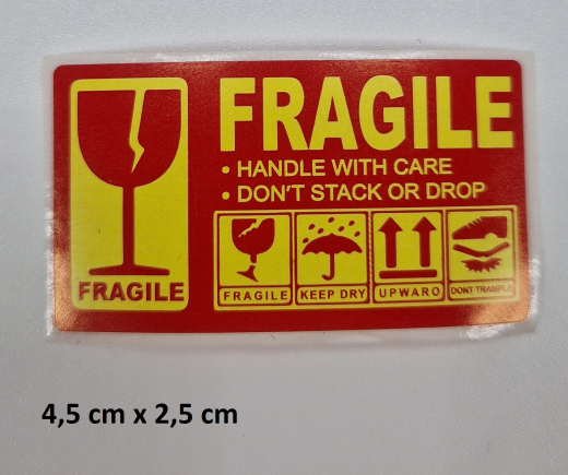 25 Stk. Aufkleber "Fragile"