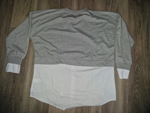 Milan Kiss Sweatshirt Weiss-Grau Gr. M