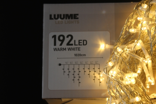 LED Lichtervorhang 192 LEDs – Weiß & Warmweiß – IP44 – Innen & Außen