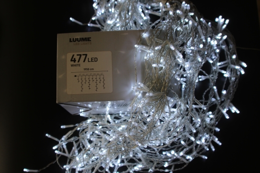 LED Lichtervorhang 477 LEDs – Weiß & Warmweiß – IP44 – Innen & Außen