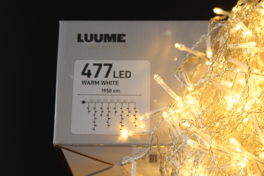 LED Lichtervorhang 477 LEDs – Weiß & Warmweiß – IP44 – Innen & Außen