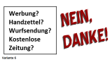 2 Stk Aufkleber "Bitte keine Werbung" UV-, öl-, schmutz- und witterungsbeständig