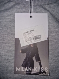 Milan Kiss Sweatshirt Weiss-Grau Gr. M