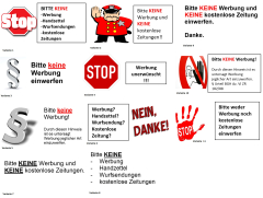 2 Stk Aufkleber "Bitte keine Werbung" UV-, öl-, schmutz- und witterungsbeständig