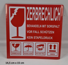25 Stk. Aufkleber "Zerbrechlich"