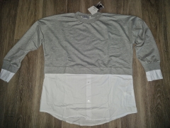 Milan Kiss Sweatshirt Weiss-Grau Gr. M